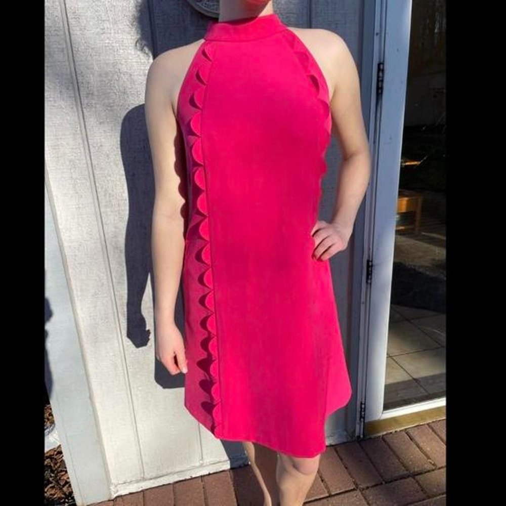 Hot Pink A Line Shift Dress